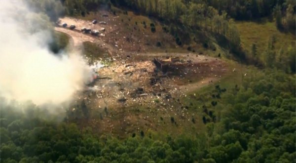 Bei der Explosion hat es Todesopfer gegeben. - © Uncredited/WTVF-TV/AP/dpa
