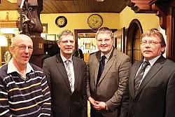 (von links) Werner Sch&ouml;nhage, Christian Haase, Dr. Konrad Hambr&uuml;gge und Frank Kuhlmann. - &copy; Foto: privat