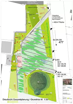 Der Grundriss für den neuen Quartiersplatz - © Gemeinde Dörentrup
