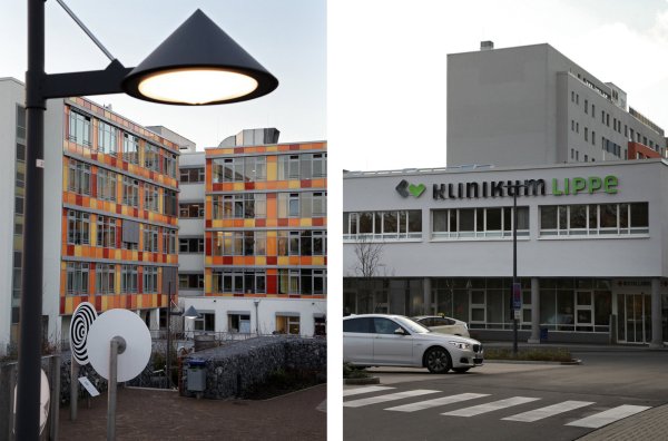 Neubauten geplant: Die Klinikum Lippe GmbH will viele Millionen in die Standorte Detmold (links) und Lemgo investieren. - © Bernhard Preuß