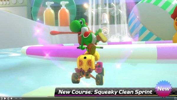 Saubere Sache: Yoshi kurz vor dem Eintauchen in die Badewanne. - © nintendo.com/dpa-tmn