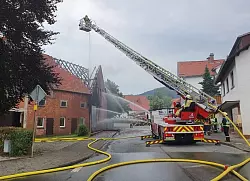 Das Wohnhaus konnte gerettet werden. - &copy; Feuerwehr L&uuml;gde