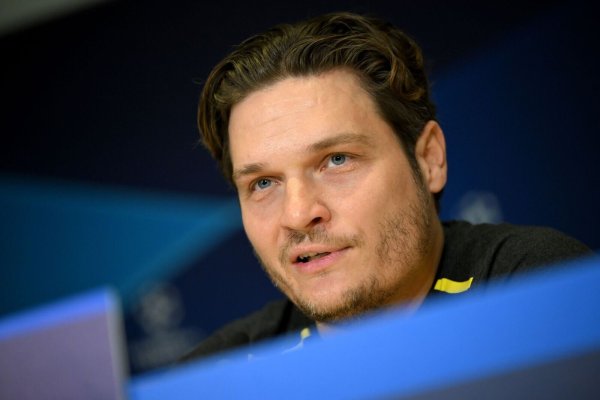 Edin Terzic Trainer von Borussia Dortmund, beantwortet Fragen von Journalisten. - © Federico Gambarini/dpa