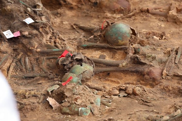 In Nürnberg wurde der möglicherweise größte Pestfriedhof Europas entdeckt. - © Daniel Löb/dpa
