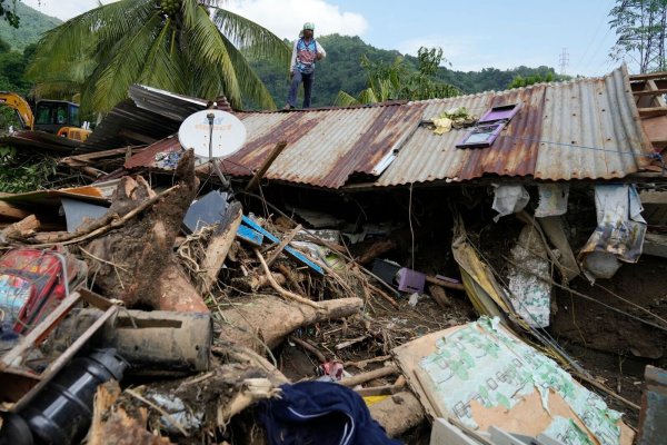 Die Sorge vor Taifun «Kong-rey» wächst vor allem in bereits zerstörten Gebieten. - © Aaron Favila/AP/dpa