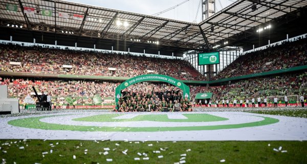 Immer wieder Köln: 2025 findet im Stadion in Müngersdorf zum 16. Mal das Endspiel um den DFB-Pokal statt. - © Fabian Strauch/dpa