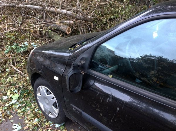 Sturmschäden am Auto - © Foto: Johanna Dürrwald/dpa-tmn