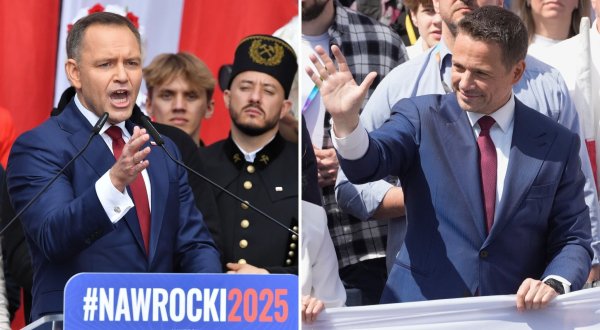 In der Stichwahl um das Präsidentenamt in Polen trifft der Rechtskonservative Karol Nawrocki (links) auf den Liberalen Rafal Trzaskowski. (Archivbild) - © Piotr Nowak/Czarek Sokolowski/PAP/dpa
