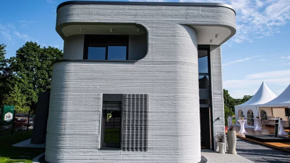 Einweihungsfeier Wohnhaus aus dem 3D-Drucker - &copy; Foto: Guido Kirchner/dpa