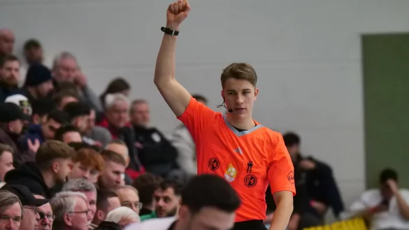 Lippes Top-Schiedsrichter Henry Schröder im speziell für den LZ-Cup gestalteten "Bundesligadress" im Januar dieses Jahres. - © Jörg Hagemann