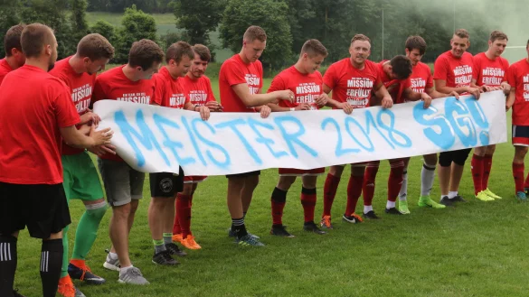 SG H&ouml;rstmar/Lieme feiert den Titelgewinn in der Kreisliga A Lemgo. - &copy; Oliver K&ouml;nig