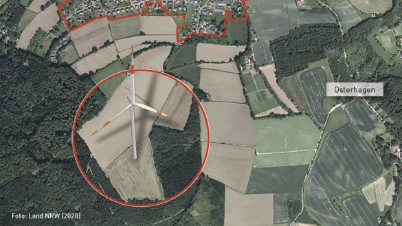 Der Stein des Ansto&szlig;es ist das Vorhaben von Investoren, bei Talle ein Windrad zu bauen. - &copy; Land NRW (2020)