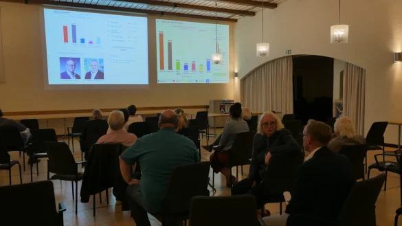 Der letzte Wahlbezirk fehlt noch: Im Ratssaal im Horner Rathaus warten einige Lokalpolitiker noch auf die letzten Zahlen. Dass es eine Stichwahl bei den B&uuml;rgermeisterkandidaten von SPD und CDU/FDP geben wird, steht zu dem Zeitpunkt l&auml;ngst fest.&nbsp; - &copy; Jost Wolf