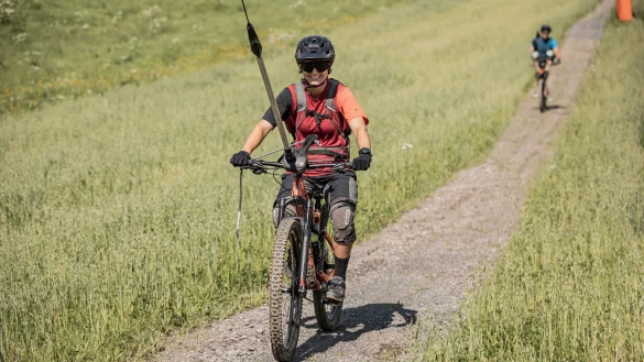 Neuer Fahrrad-Schlepplift in Tirol - &copy; Foto: Mirja Geh/TV Kitzb&uuml;heler Alpen/dpa-tmn