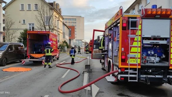 Einsatz in der R&ouml;ntgenstra&szlig;e. - &copy; Feuerwehr Detmold
