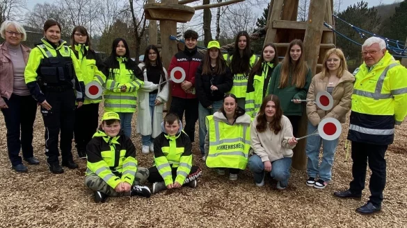 Die neuen Verkehrshelfer an der Johannes-Gigas-Schule. - &copy; Johannes-Gigas-Schule