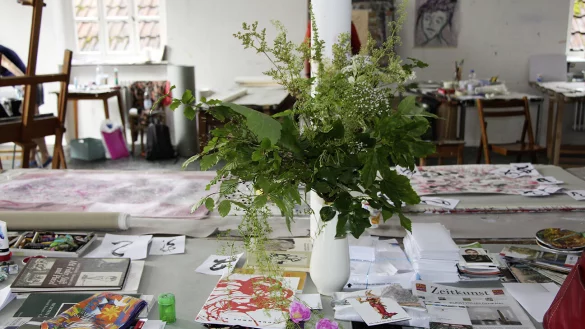 Der Malsaal der Schwalenberger Sommerakademie. - &copy; LVL