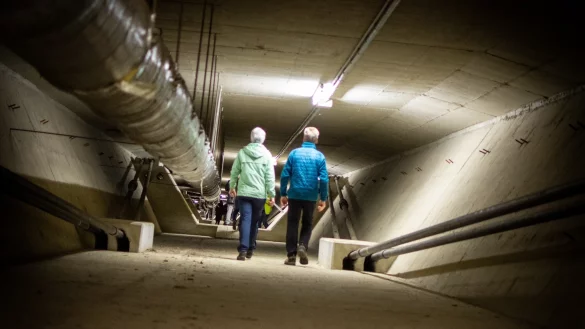 Der Blick ins Innere der Strothetalbrücke in Kohlstädt. - © Raphael Bartling
