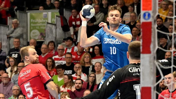 Emil Buhl Laerke geh&ouml;rte in Melsungen zu den gef&auml;hrlichsten Lemgoer Angreifern. - &copy; Mathias M. Lehmann