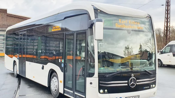 Busse wie dieser, sollen bald durch Detmold rollen. Dieser E-Bus der Firma Karl K&ouml;hne ist bei den Verkehrsbetrieben Extertal im Einsatz. - &copy; Archivfoto: VBE