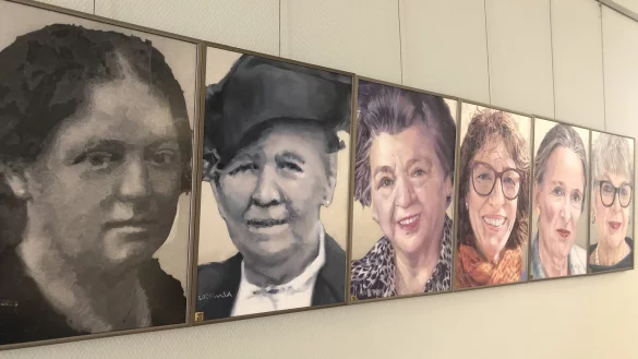 Die portr&auml;tierten Salzufler Frauen sind (von links) Johanne Hoffmann, Margarethe Ruge, Mia Hunecke, Janina Klassen, Ute Frevert und Leonie Baumann. - &copy; Alexandra Schaller