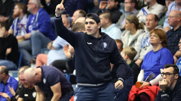 Samuel Zehnder ist beim Pokalspiel in Gummersbach voll mitgegangen. - &copy; paul cohen