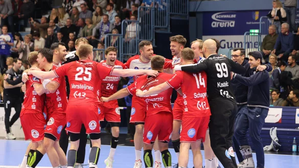 So hat der TBV nach dem Viertelfinalerfolg gegen Gummersbach gefeiert. - &copy; paul cohen