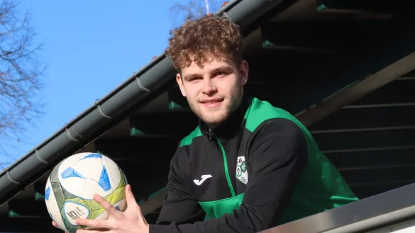 Jerome Vanin (21) am Sportplatz in Belle. - &copy; Sebastian Lucas