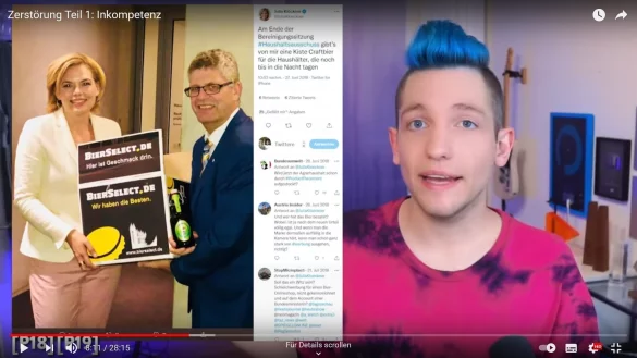 Der Youtube-Star Rezo kritisiert seit Jahren das politische Gebaren in Berlin. Auch Christian Haase taucht dabei neben Julia Klöckner auf. - © Alexander Graßhoff