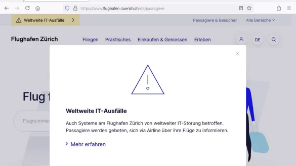 Ein weltweiter IT-Ausfall hat am Freitag gro&szlig;e Teile des allt&auml;glichen Lebens lahmgelegt. - &copy; dpa
