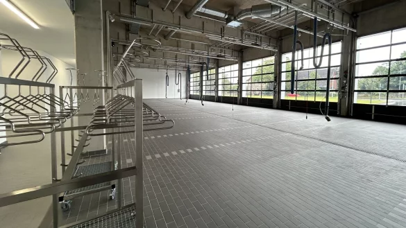 Die Arbeiten in der neuen Hauptfeuerwache an der Lockhauser Stra&szlig;e liegen in den letzten Z&uuml;gen. - &copy; Alexandra Schaller