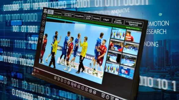 Viele Dinge beim TBV Lemgo Lippe funktionieren mit digitaler Unterst&uuml;tzung - wie der Videobeweis. - &copy; J&ouml;rg Hagemann