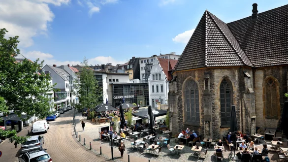 Die Ritterstra&szlig;e soll am S&uuml;sterplatz gesperrt werden - f&uuml;r mehr Fu&szlig;g&auml;ngerzone. Der Test soll sogar l&auml;nger laufen. - &copy; Sarah Jonek