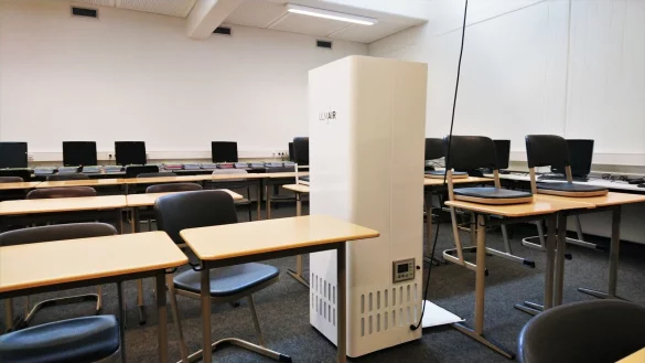 In einigen Klassenr&auml;umen in Lage stehen bereits Luftfilter: Detmold soll jetzt auch welche bekommen. - &copy; Stadt Lage