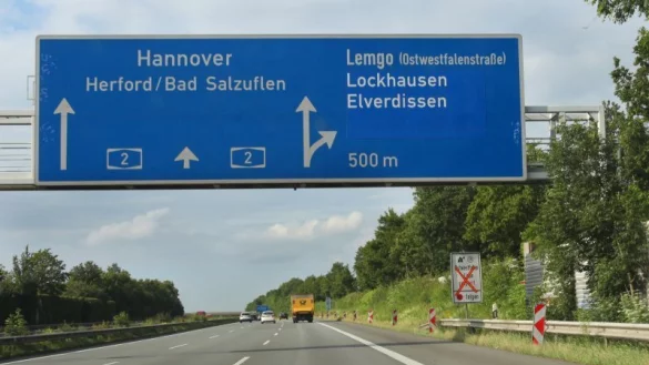Die Autobahn-Ausfahrt Bad Salzuflen auf der A2 - &copy; Vera Gerstendorf-Welle