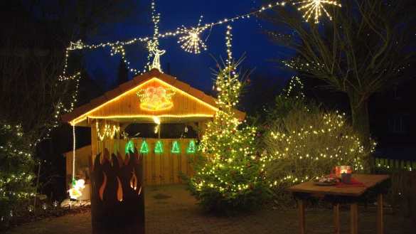 Am Montag ist es soweit: das Alverdisser Weihnachtshaus mit 100.000 Lichtern &ouml;ffnet seine Tore. - &copy; Archiv Sylvia Frevert