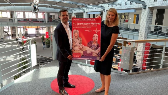 Freuen sich auf viele Besucher der Sparkassen-Matinee: Kirsten Uttendorf und Andreas Trotz. - &copy; Sparkasse Paderborn-Detmold-H&ouml;xter