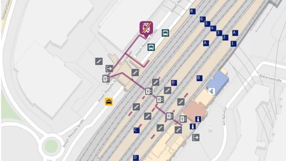 Der Halteort des Schienenersatzverkehrs in Bielefeld. - © Deutsche Bahn/bahnhof.de