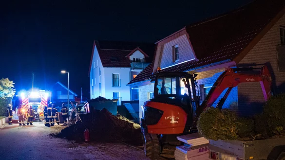 Bei Baggerarbeiten war eine Gasleitung besch&auml;digt worden. - &copy; Freitag Mediengruppe/Stock