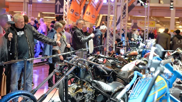 Auf der Custombike-Show stehen wieder kunstvoll umgebaute Motorräder im Fokus. - © Messe OWL