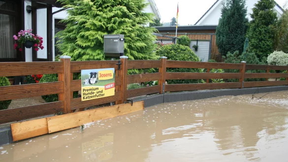2016 wurde der Ortsteil Selbeck nach einem Starkregenereignis &uuml;berschwemmt. Zahlreiche Keller liefen voll. - &copy; Archivfoto: Sylvia Frevert