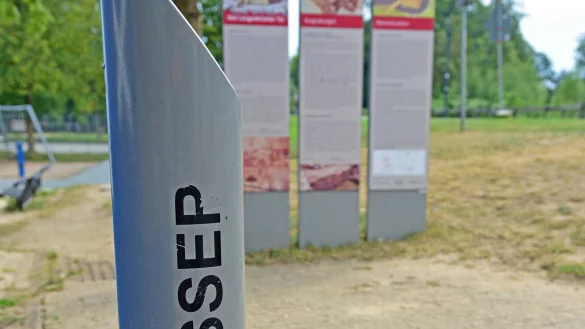 Am Langenbr&uuml;cker Tor in Lemgo gibt es einen Trinkwasserspender. In Lage haben die Gr&uuml;nen das Thema ins Gespr&auml;ch gebracht. - &copy; Nicole Ellerbrake