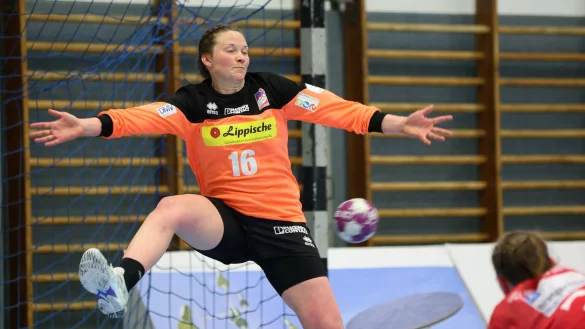 Blombergs Torh&uuml;terin Melanie Veith befindet sich zurzeit in Topform. - &copy; Paul Cohen