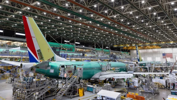 Nach zwei Abst&uuml;rzen von 737-Max-Maschinen 2018 und 2019 folgten Flugverbote. F&uuml;r fast zwei Jahre durfte keine 737 Max ausgeliefert werden. Davon hat sich Boeing bis heute nicht erholt. - &copy; Ellen M. Banner/The Seattle Times pool/AP/dpa