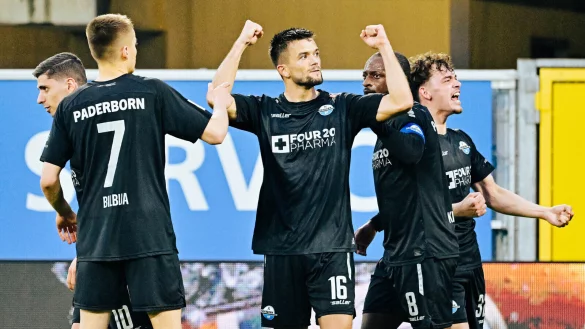 SCP-Abwehrchef Visar Musliu erzielte zuletzt zwei Tore in drei Spielen. Hier jubelt er &uuml;ber seinen 2:1-Treffer gegen Hertha BSC Berlin. - &copy; Besim Mazhiqi