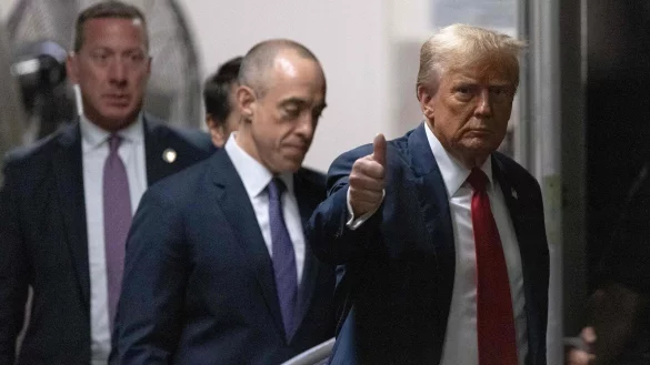 Am dritten Verhandlungstag behandelt das Oberste Gericht die Frage, ob Trump als Ex-Pr&auml;sident gegen strafrechtliche Verfolgung immun ist. - &copy; Jeenah Moon