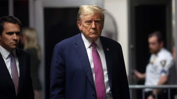 Donald Trump muss sich derzeit vor Gericht wegen des Schweigegeld-Verfahrens um den Porno-Star Stormy Daniels verantworten. - &copy; AFP