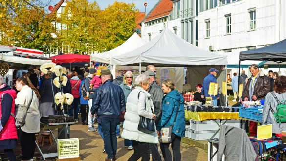 Tausende Menschen zeiht es zum Bruchmarkt in die Lemgoer Innenstadt - trotz herbstlicher Wetterumschw&uuml;nge. - &copy; Nicole Ellerbrake