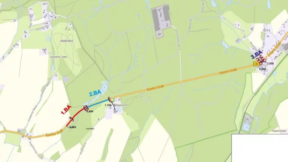 Die Arbeitsbereiche liegen entlang der B66 zwischen Lemgo und D&ouml;rentrup - &copy; strassen.nrw