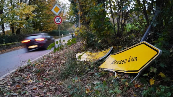 Die Spuren des Unfalls sind noch deutlich zu erkennen. - &copy; Leon Stock/Freitag TV